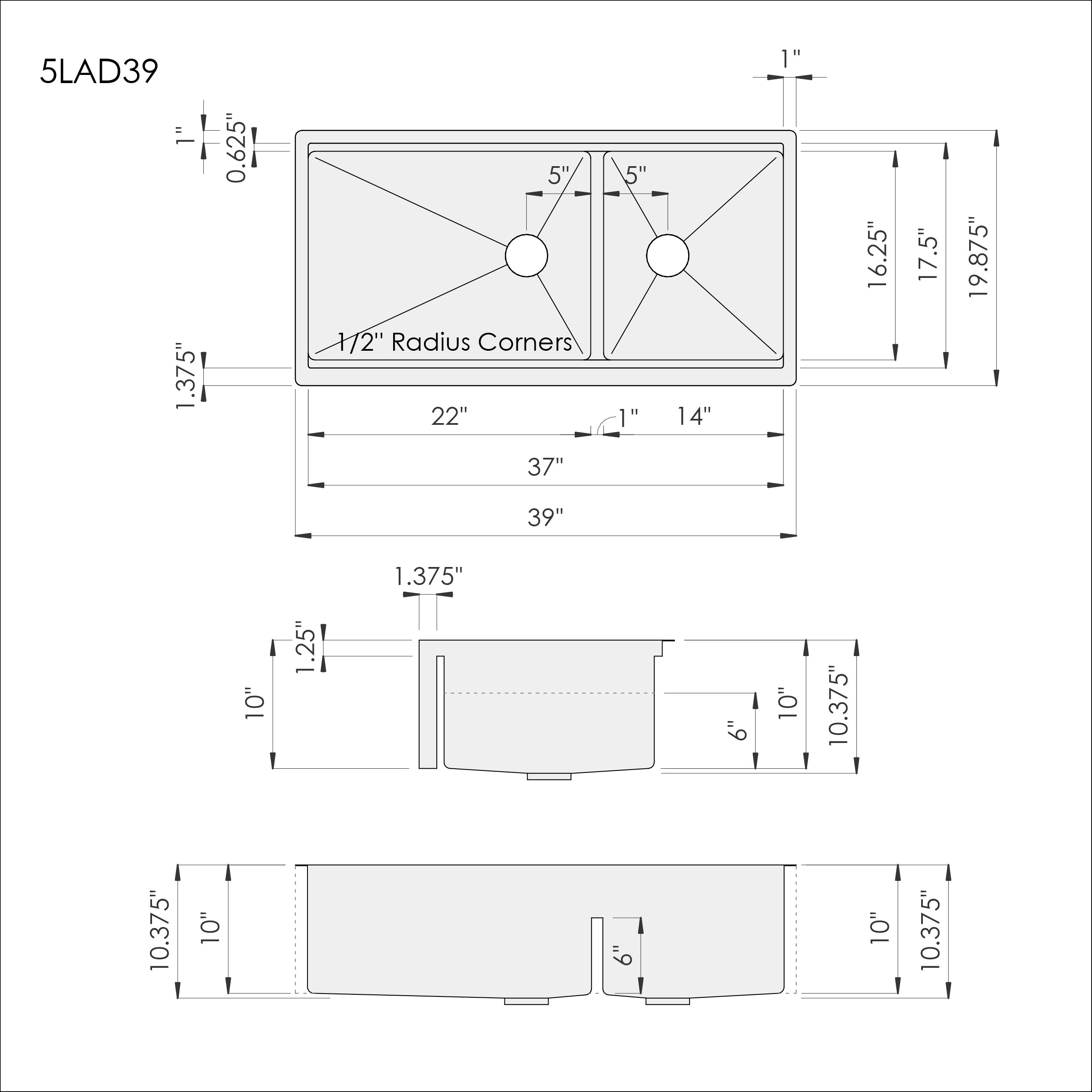 39 Apron Front Farmhouse Sink - Workstation Sink - Double Bowl - Larg –  Create Good Sinks