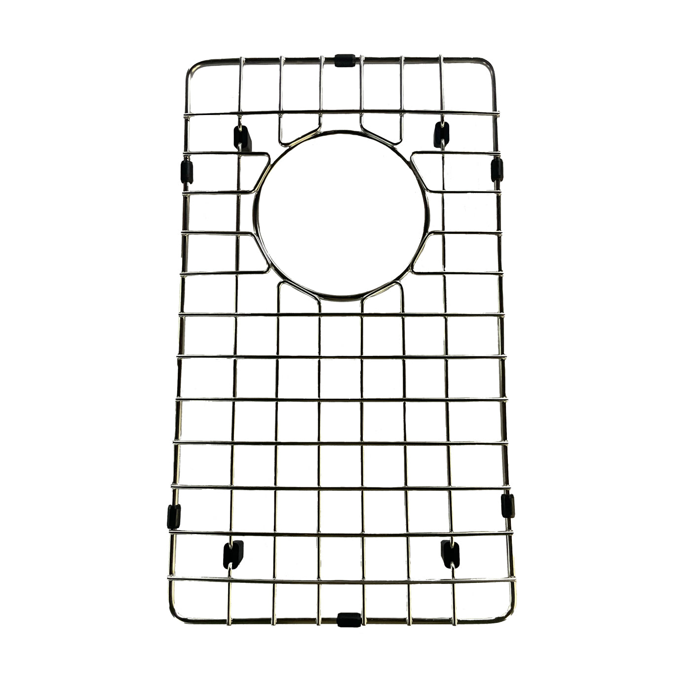 10-inch stainless steel sink grid (GR-5LS10) with a durable wireframe design and protective rubber feet. Ideal for protecting sink surfaces.