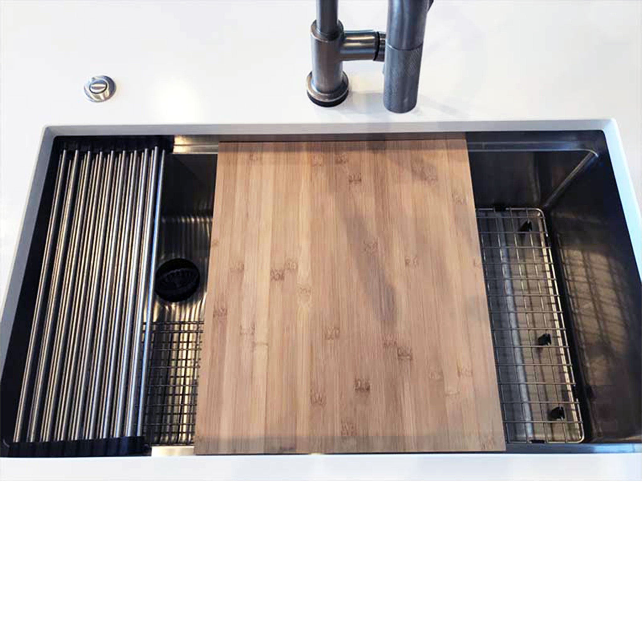 Workstation Sink Accessory - 15 Dishwasher Safe White Cutting Board ( –  Create Good Sinks