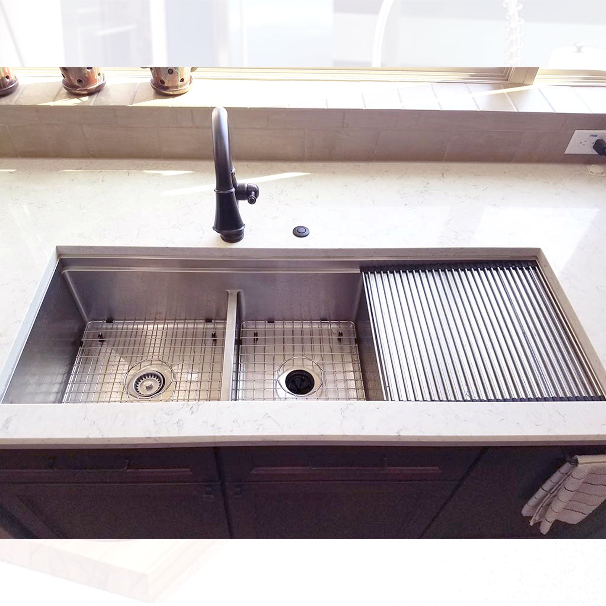 52 Drainboard Sink - Double Bowl - Reversible (5PD15.15c)