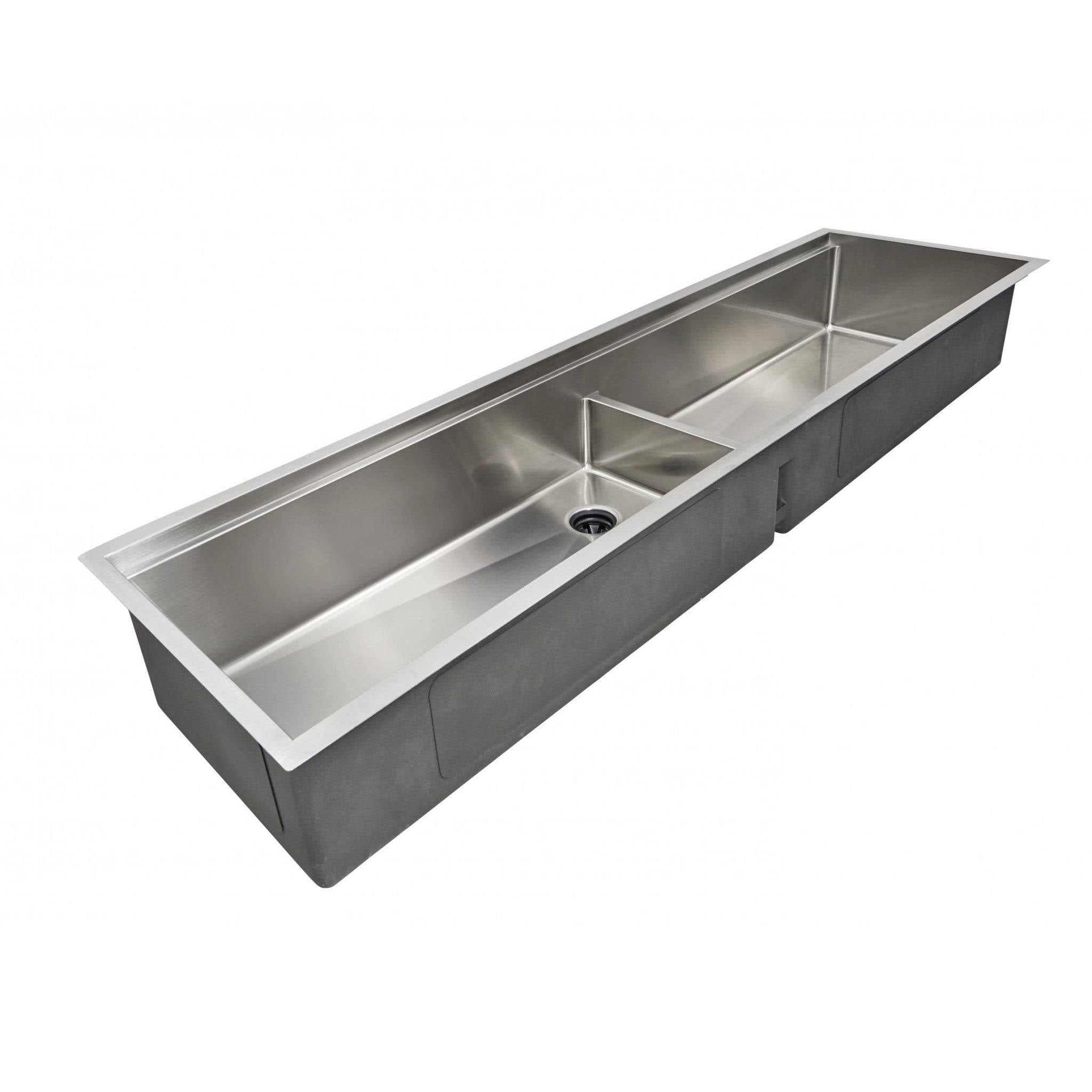 72" Double Bowl Undermount Ledge Sink