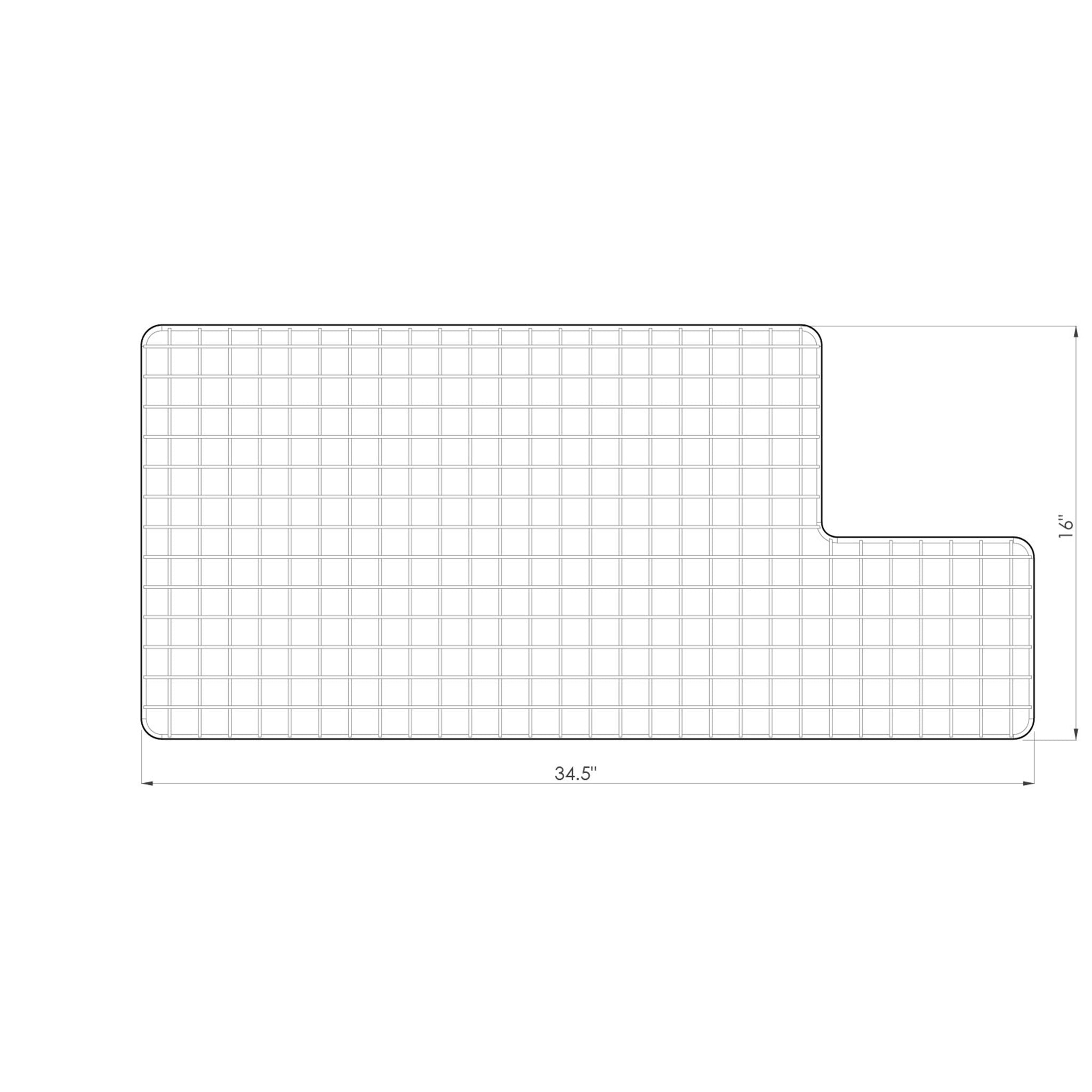 GRID - 33 stainless steel sink grid - center drain (GR-5AS33)